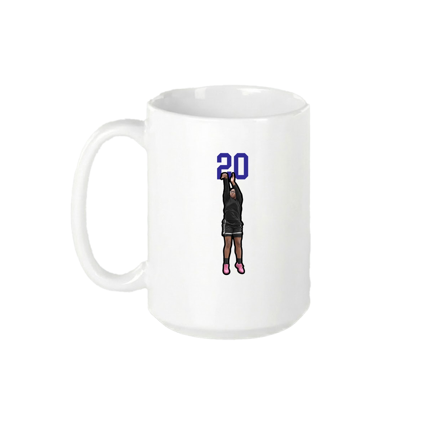 15oz Coffee Mug — Number Top in White