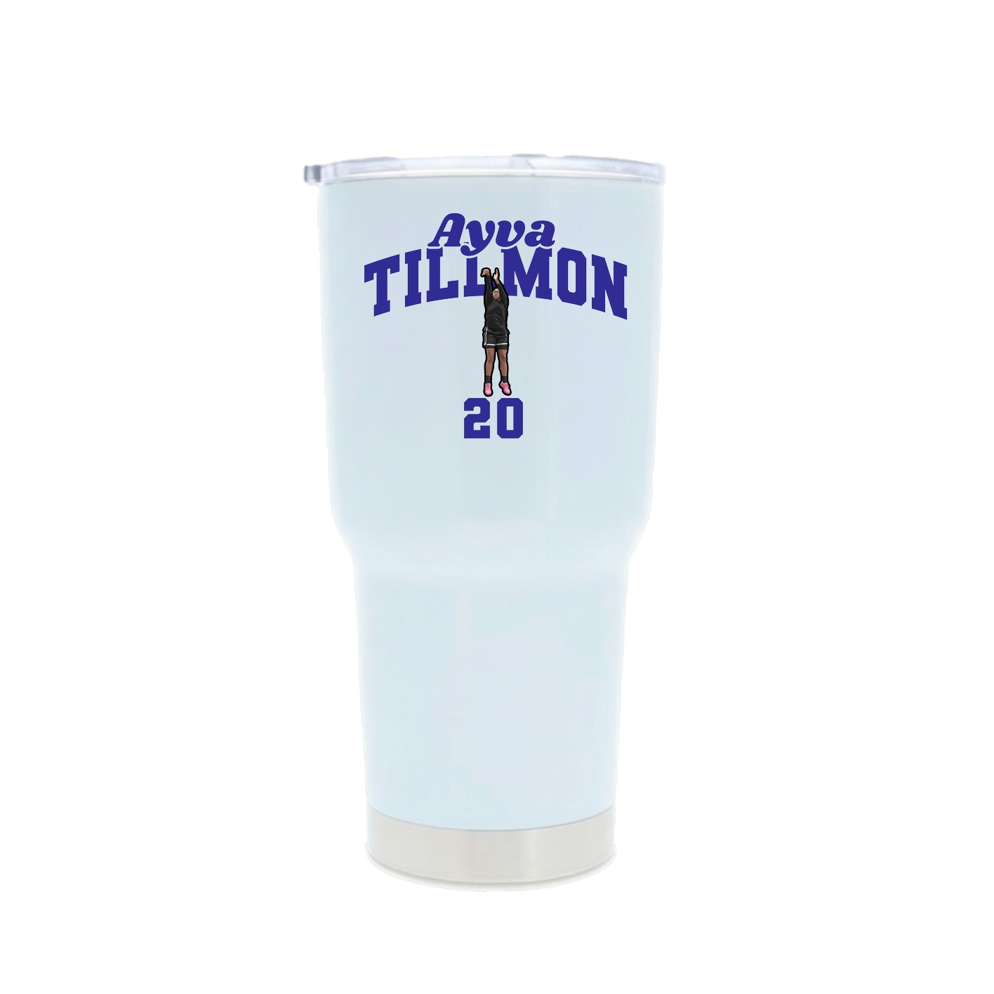 30oz Stainless Steel Tumbler — Signature Arch in White
