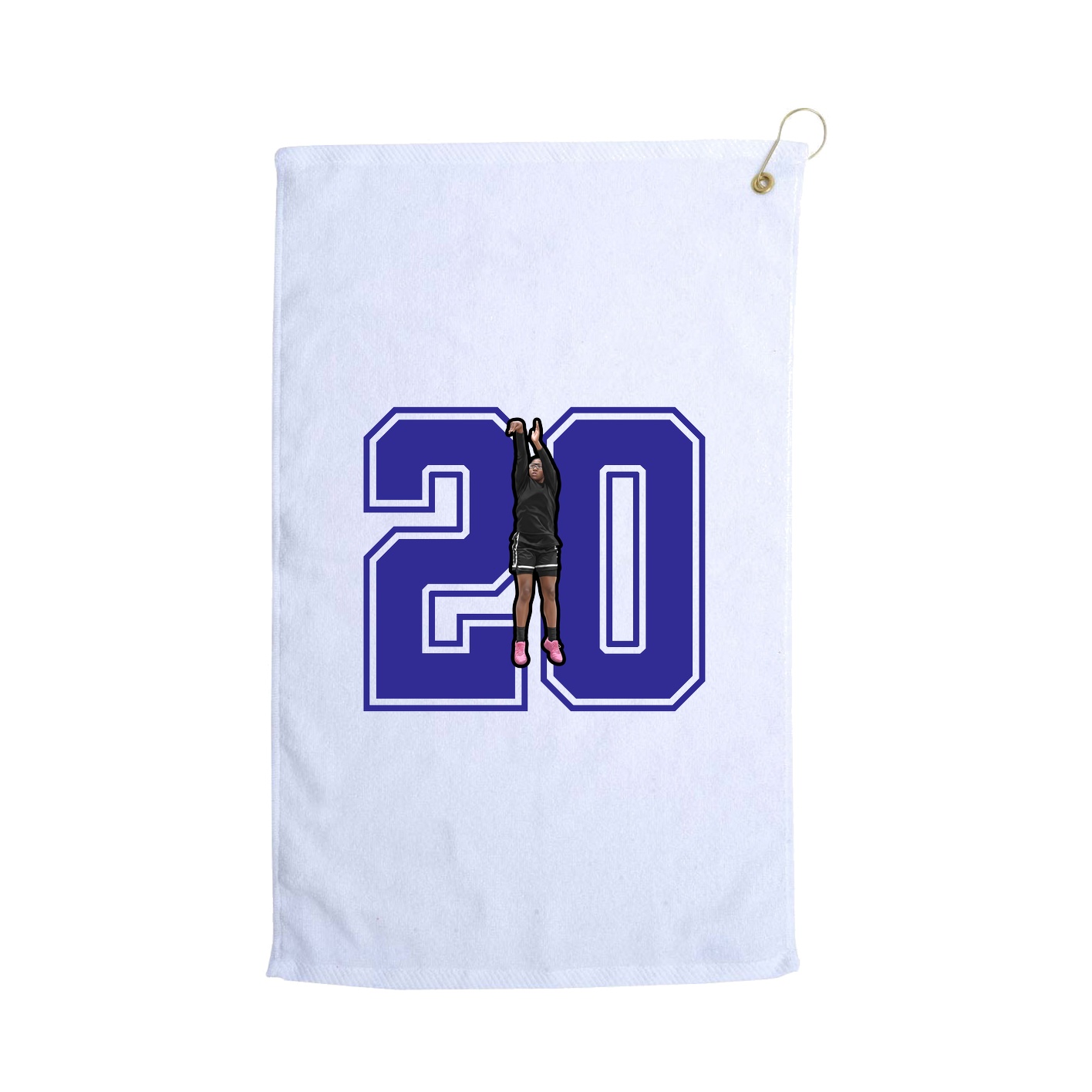 Golf Towel — Number in White
