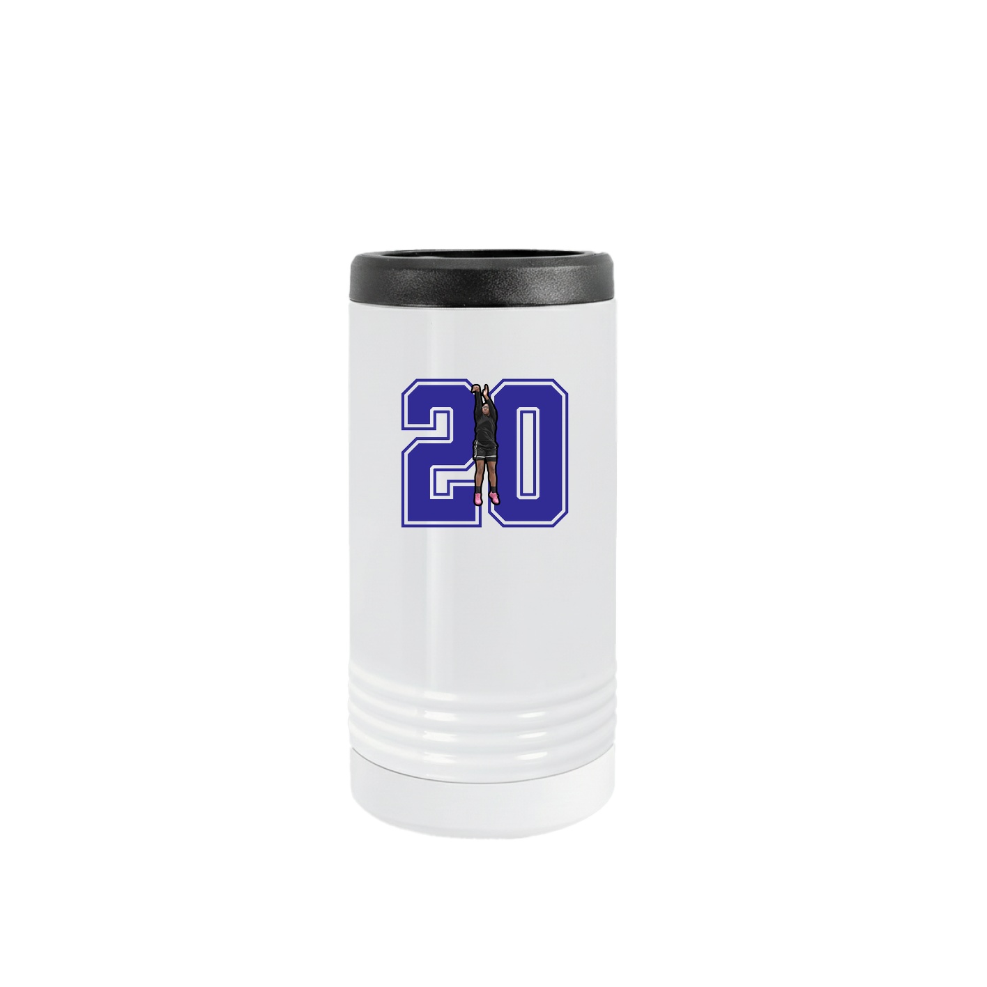 Slim Beverage Holder — Number in White