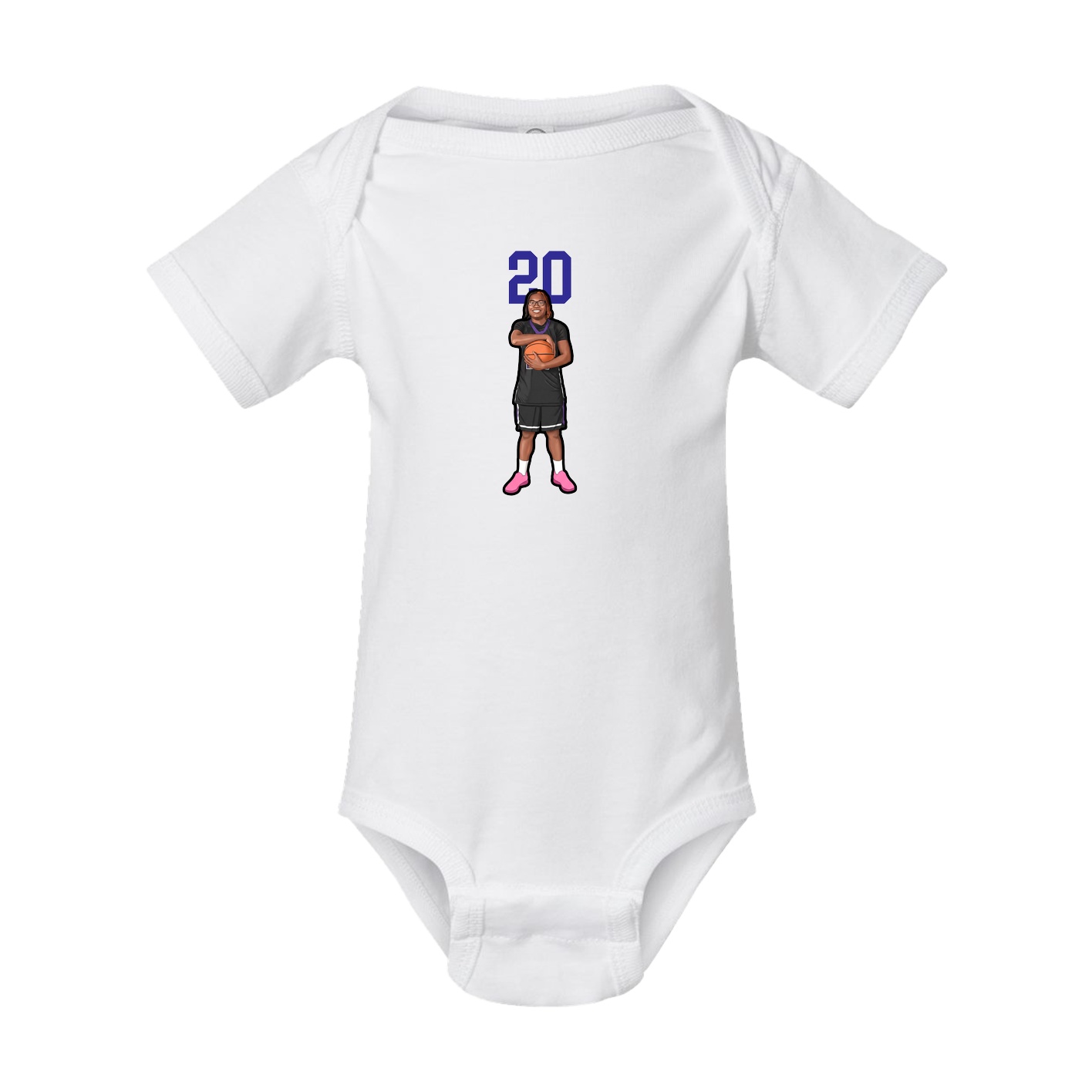 Baby Onesie — Number Top in White