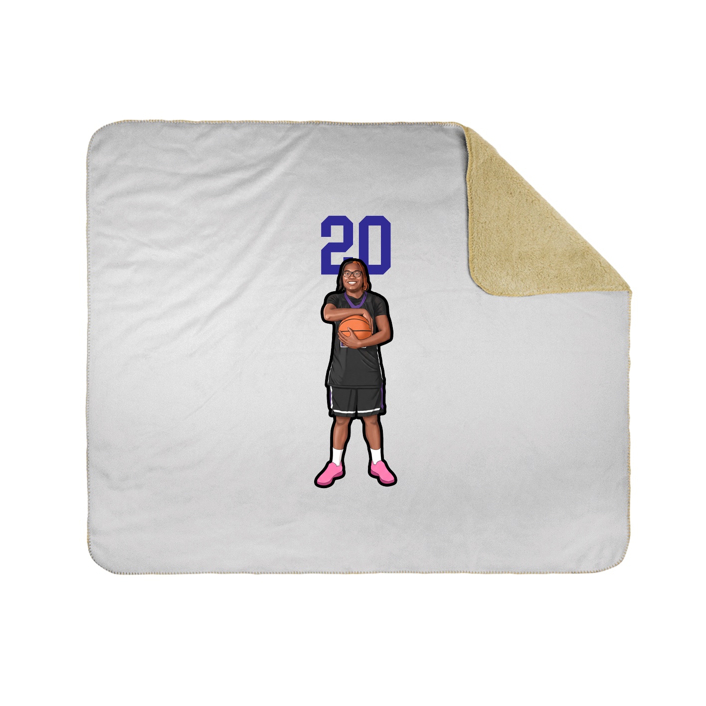 Throw Blanket — Number Top in White