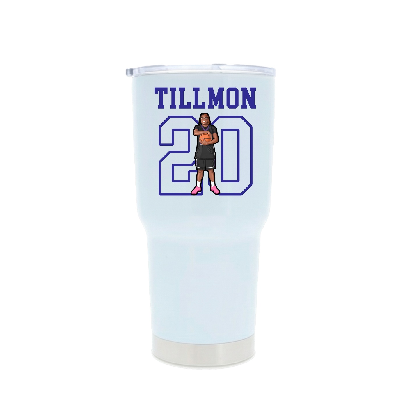 30oz Stainless Steel Tumbler — Shirsey in White