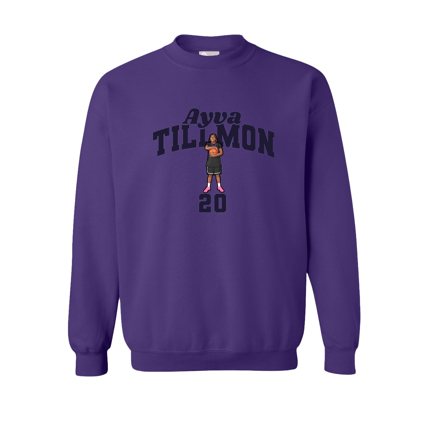 Fleece Crew — Signature Arch in Purple