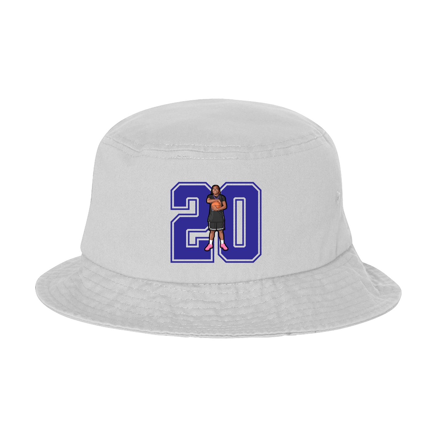 Bucket Cap — Number in White