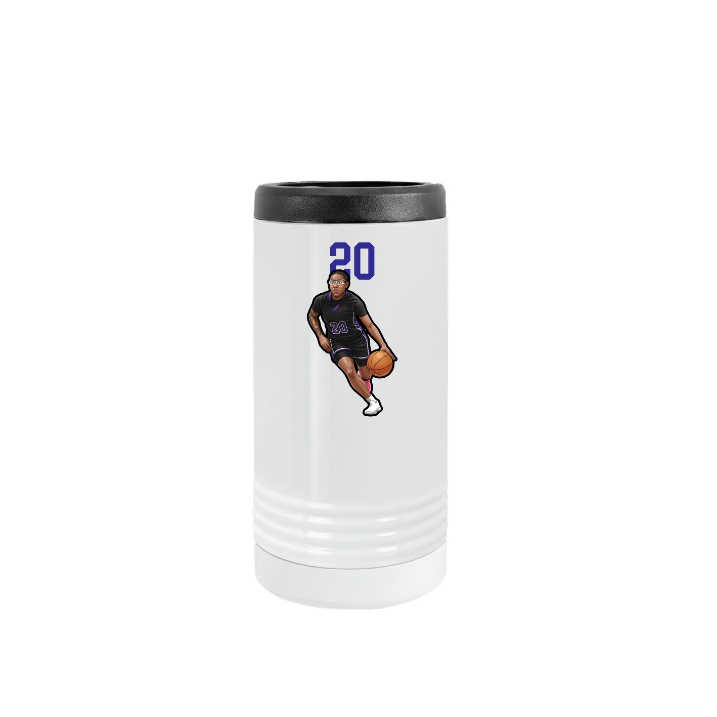 Slim Beverage Holder — Number Top in White