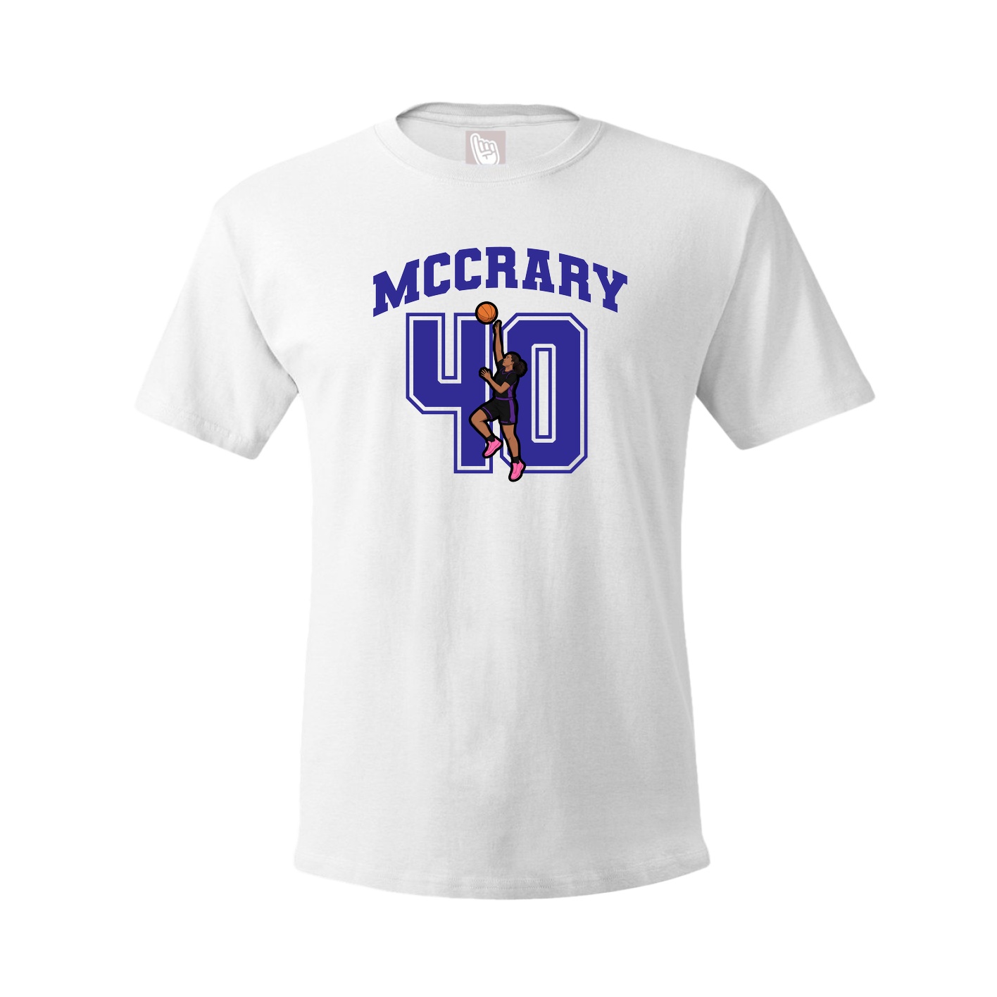 Youth Tee — Number in White