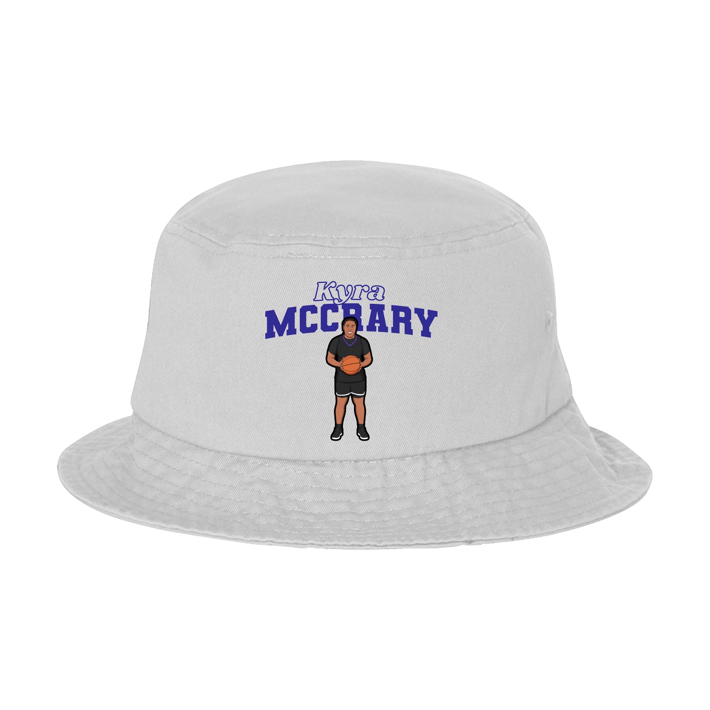 Bucket Cap — Name Arch in White