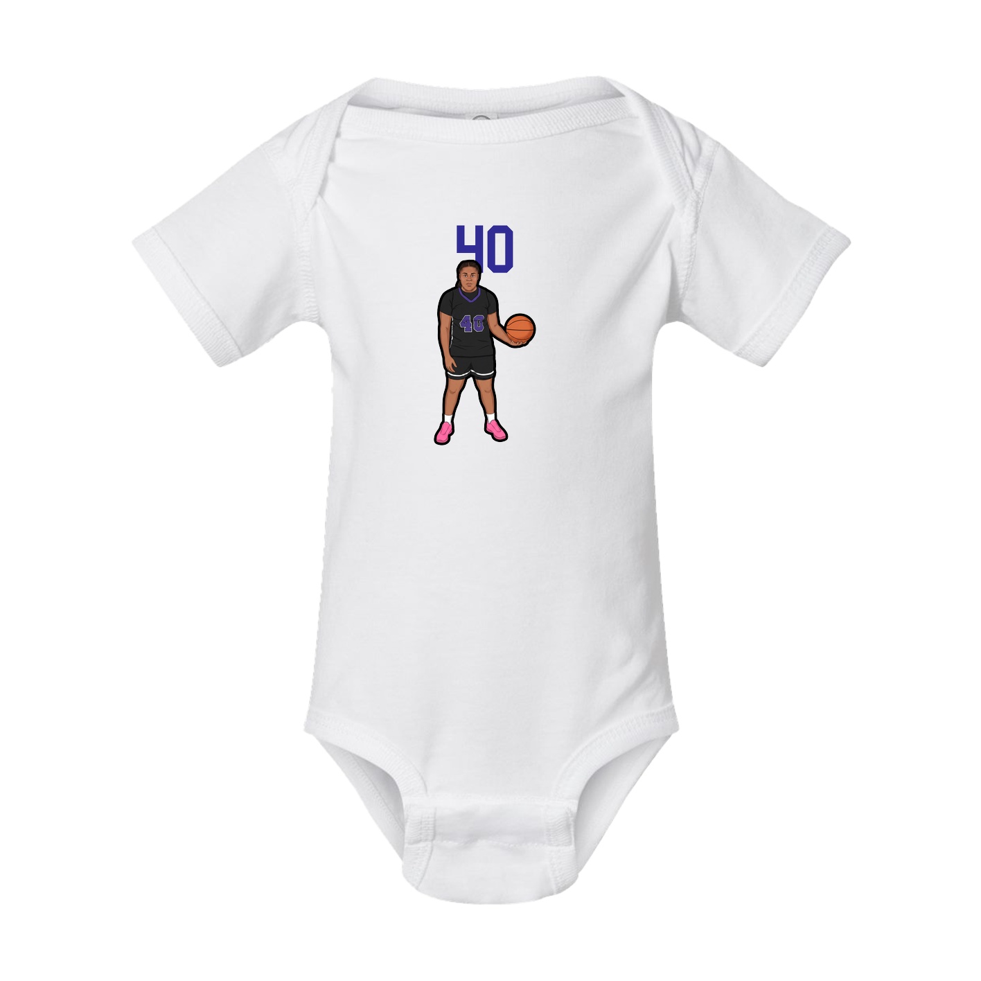 Baby Onesie — Number Top in White