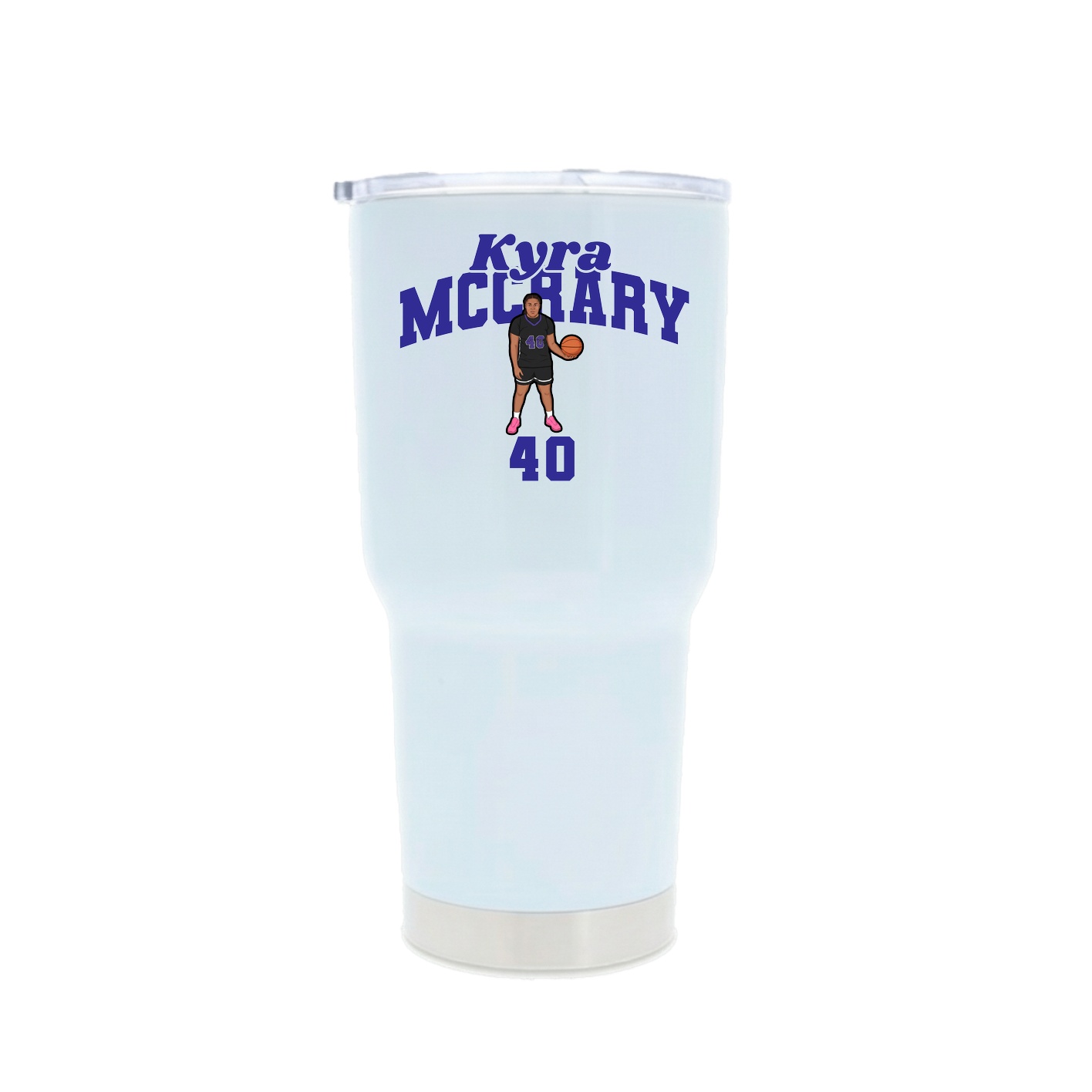 30oz Stainless Steel Tumbler — Signature Arch in White