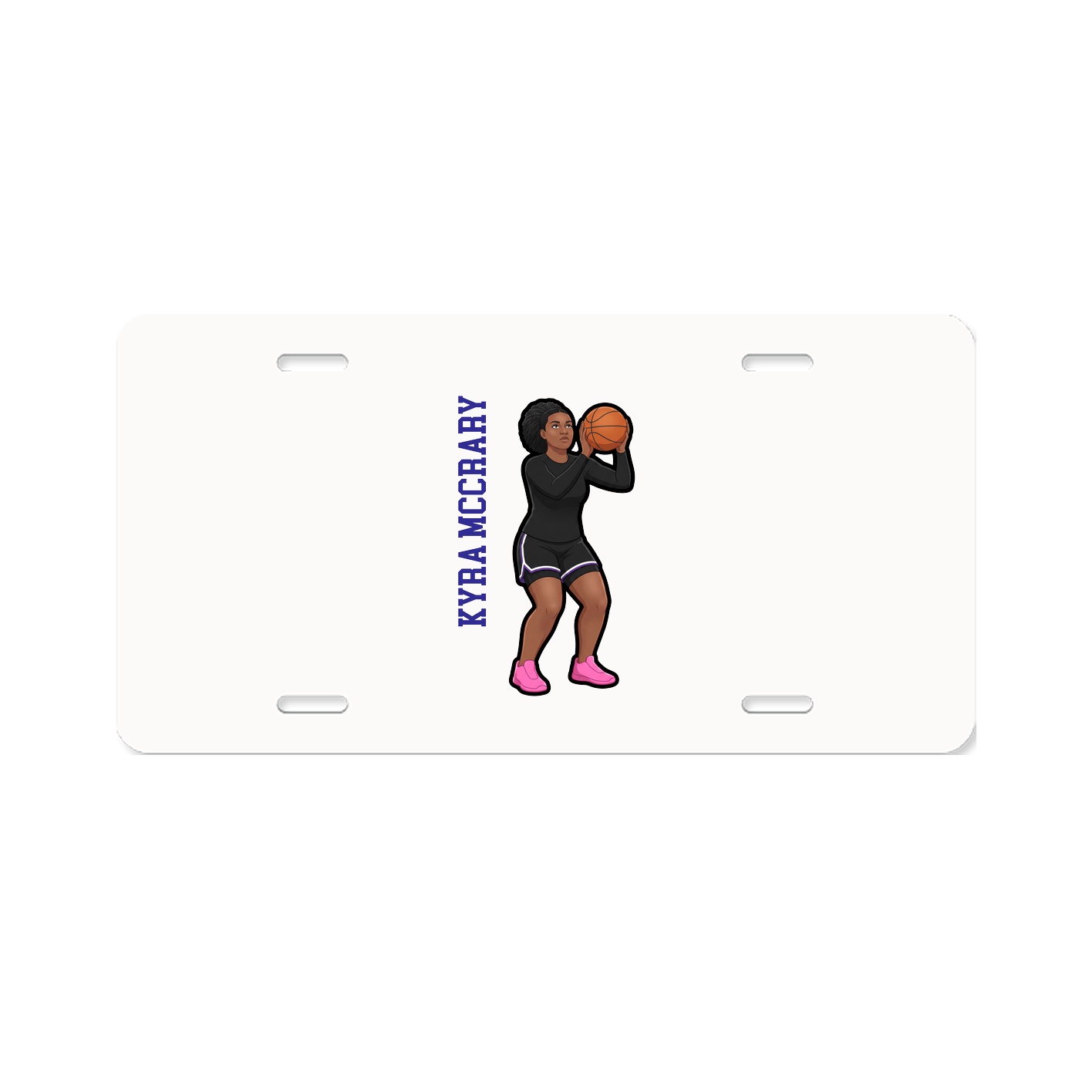 License Plate — Name Vertical in Classic