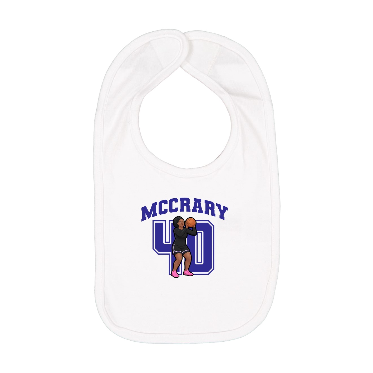 Infant Bib — Number in White