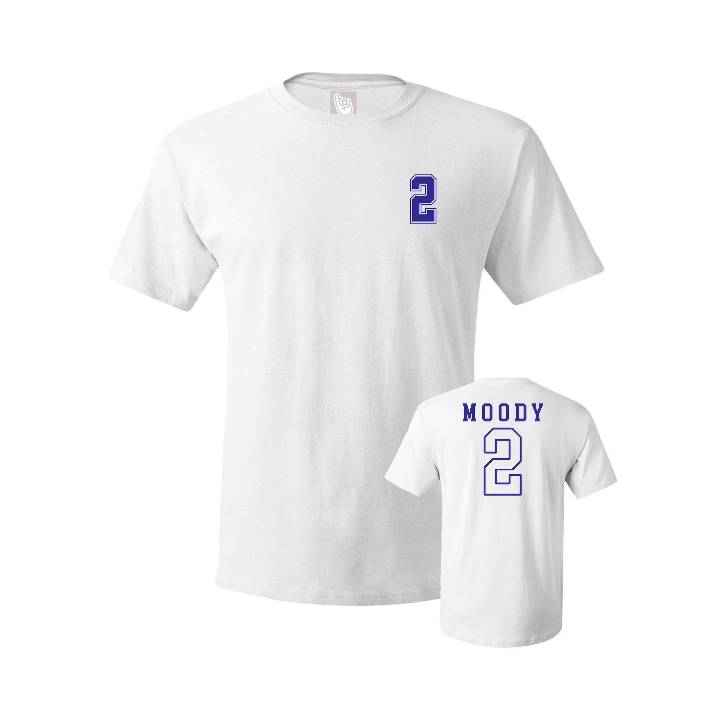 Youth Tee — Chest Back in White