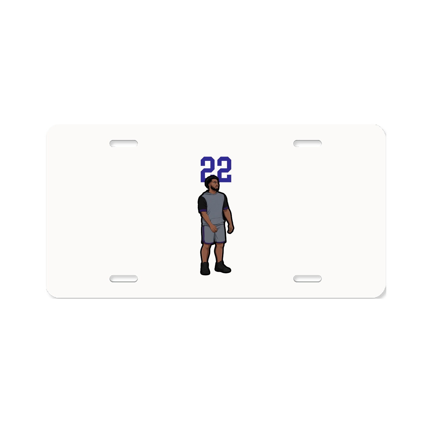 License Plate — Number Top in Classic