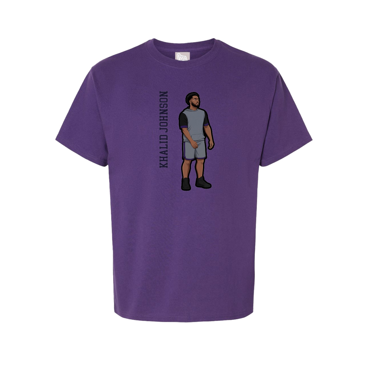 Tee — Name Vertical in Purple