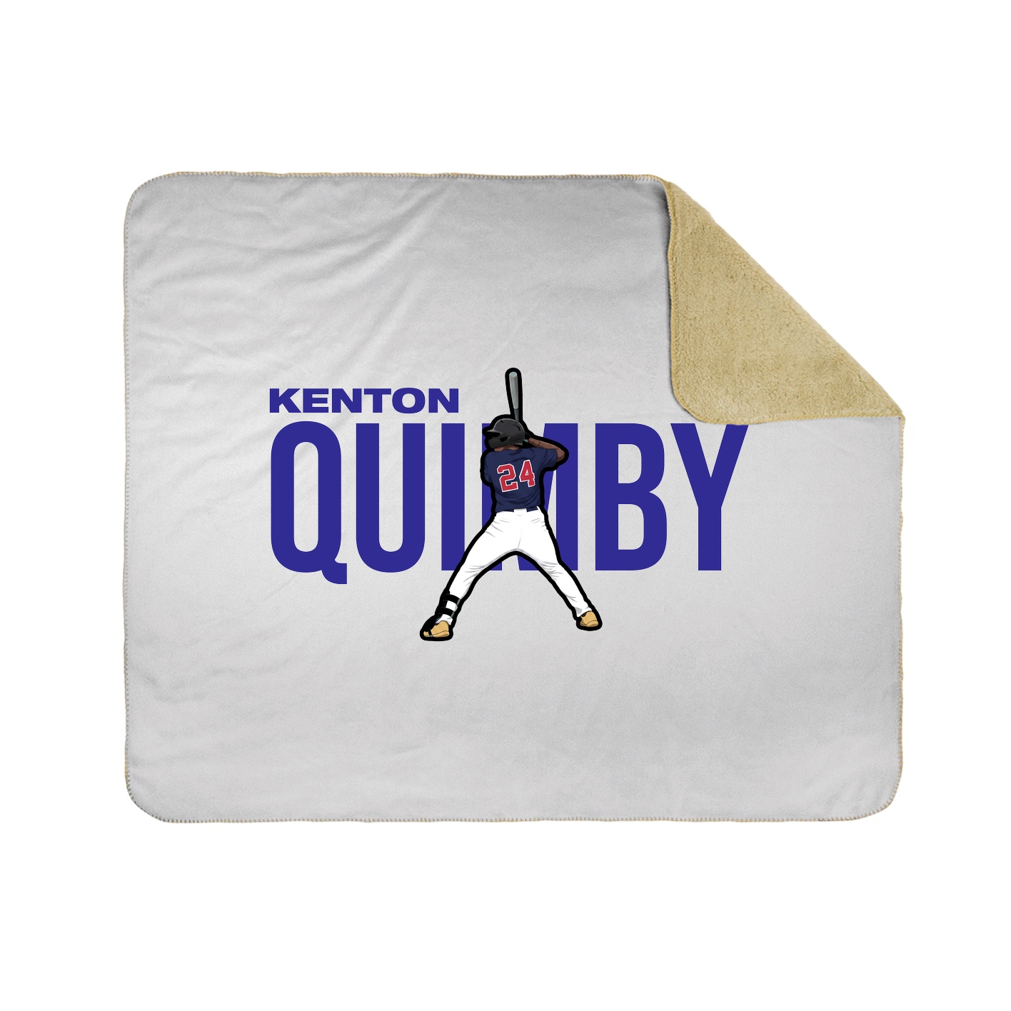 Throw Blanket — Player Name in White