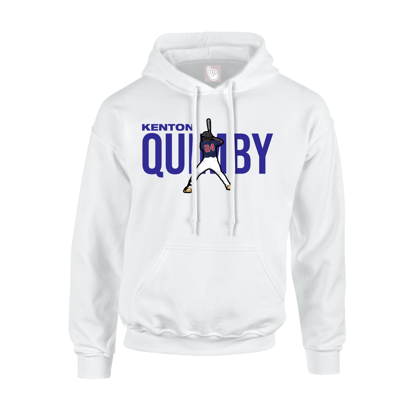 Youth Hoodie — Player Name in White