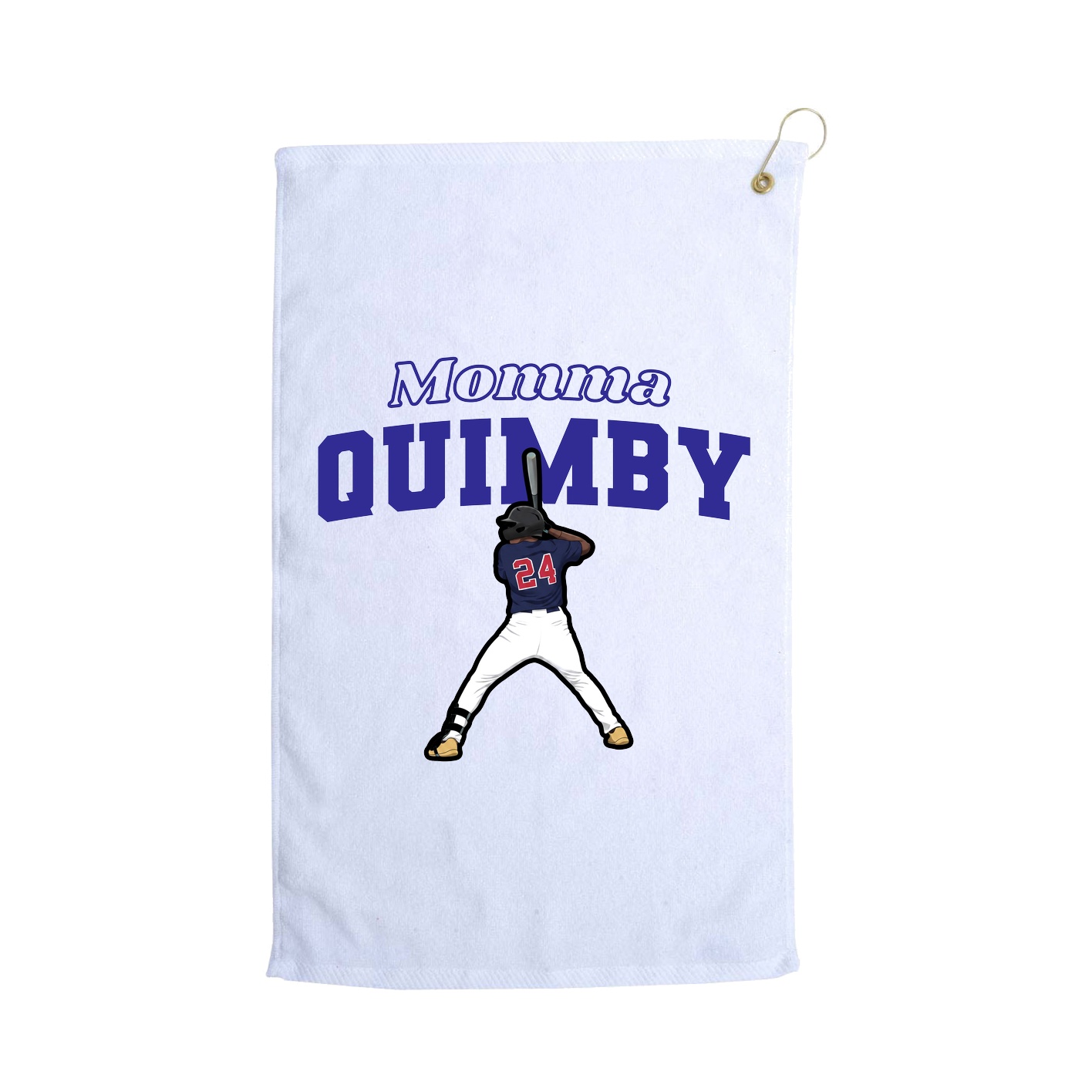 Golf Towel — Mothers Day Block in White