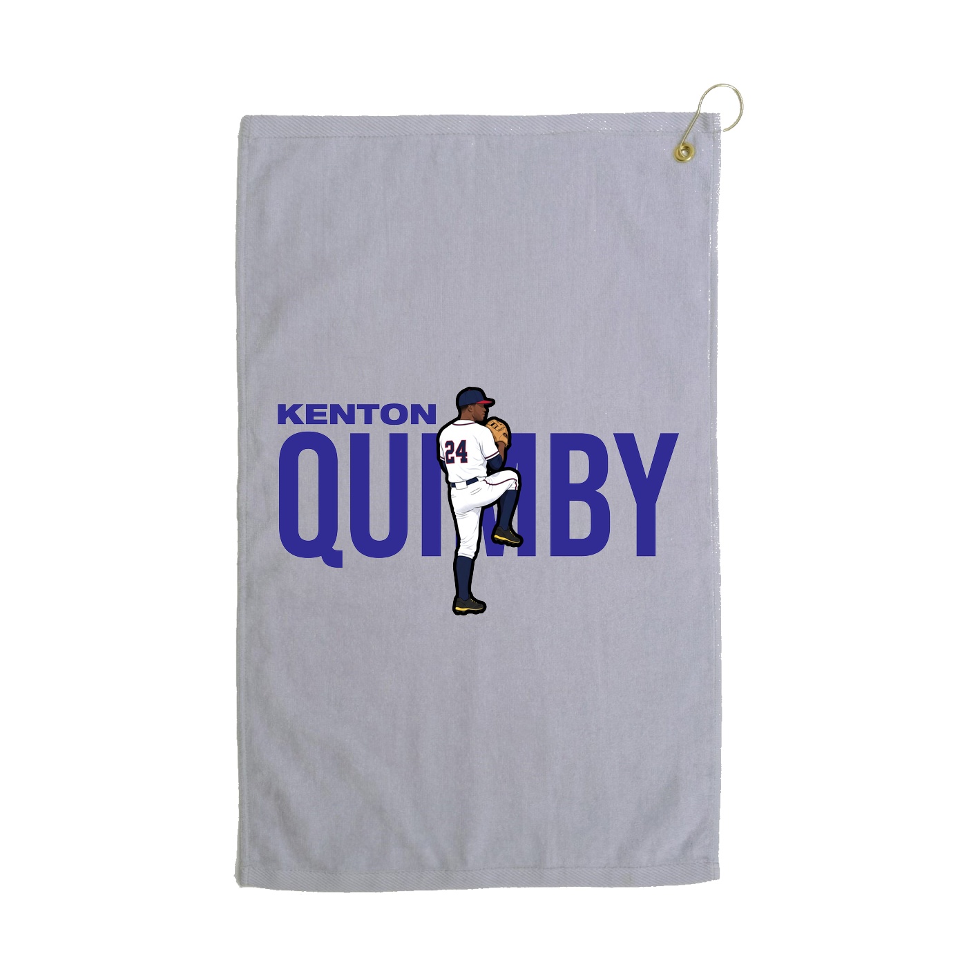 Golf Towel — Player Name in Grey