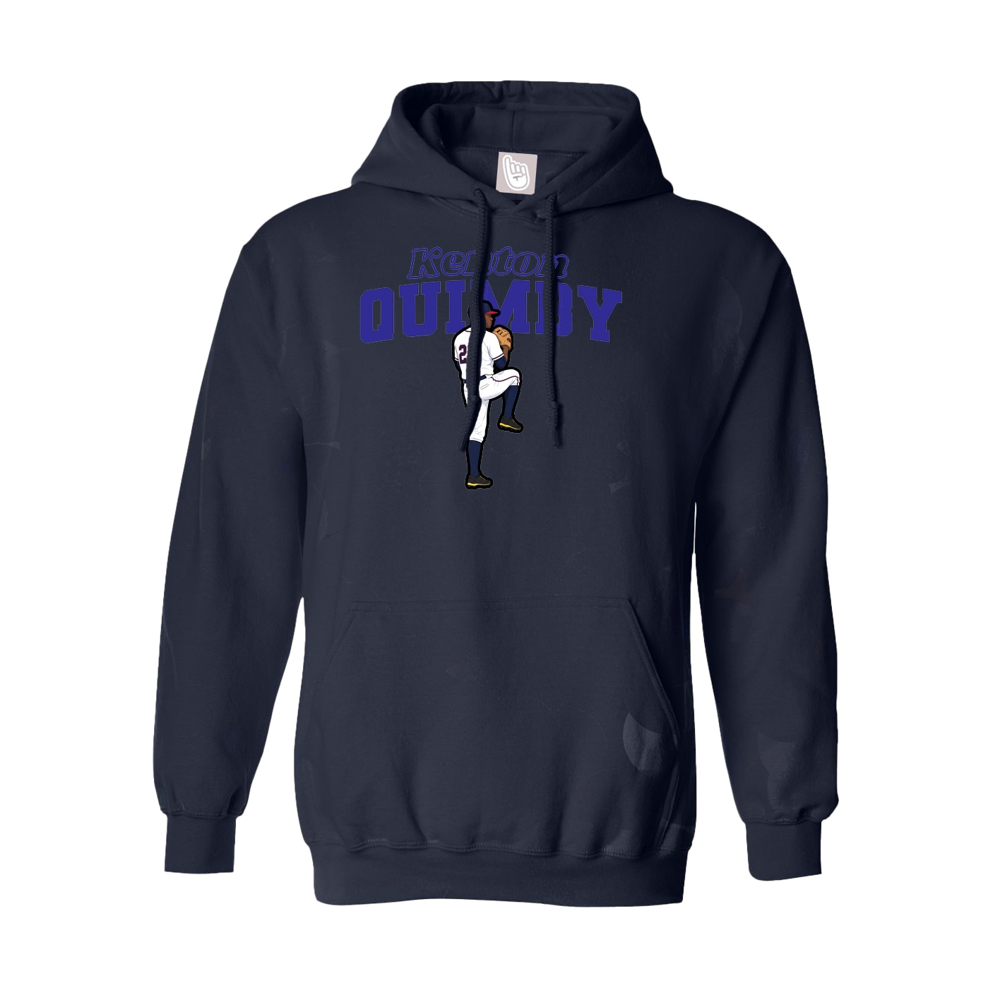 Youth Hoodie — Name Arch in Navy