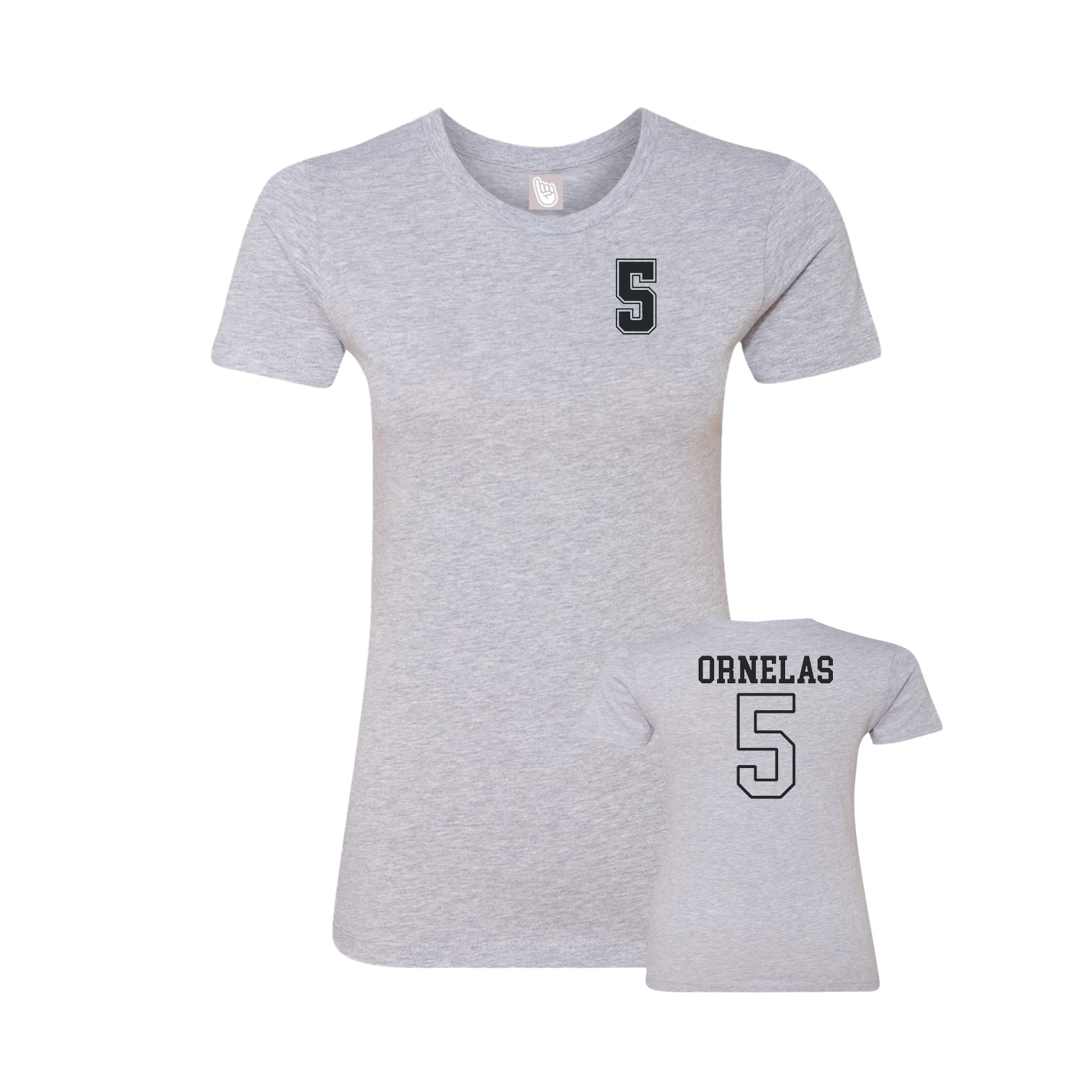 Womens Tee — Chest Back in Grey