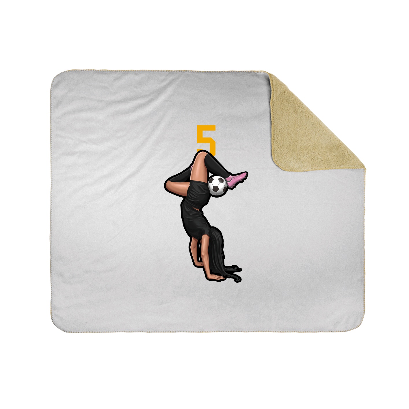 Throw Blanket — Number Top in White