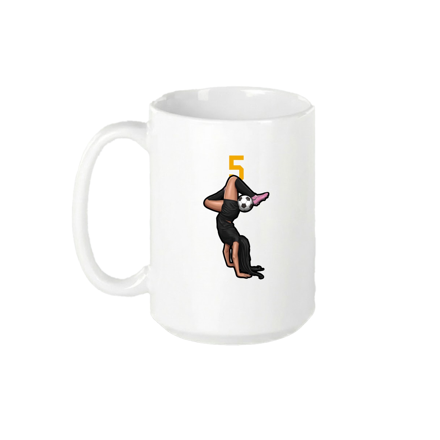 15oz Coffee Mug — Number Top in White