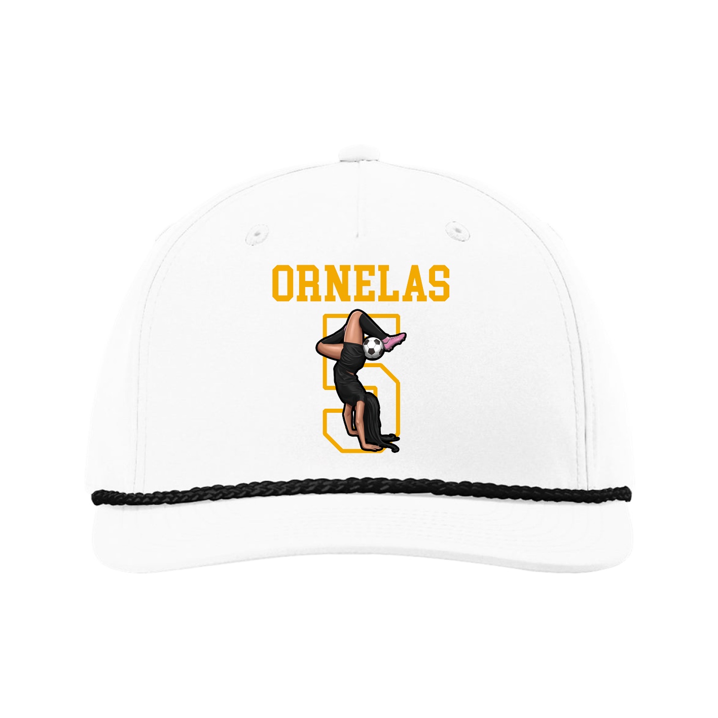 Five-Panel Classic Rope Cap — Shirsey in White