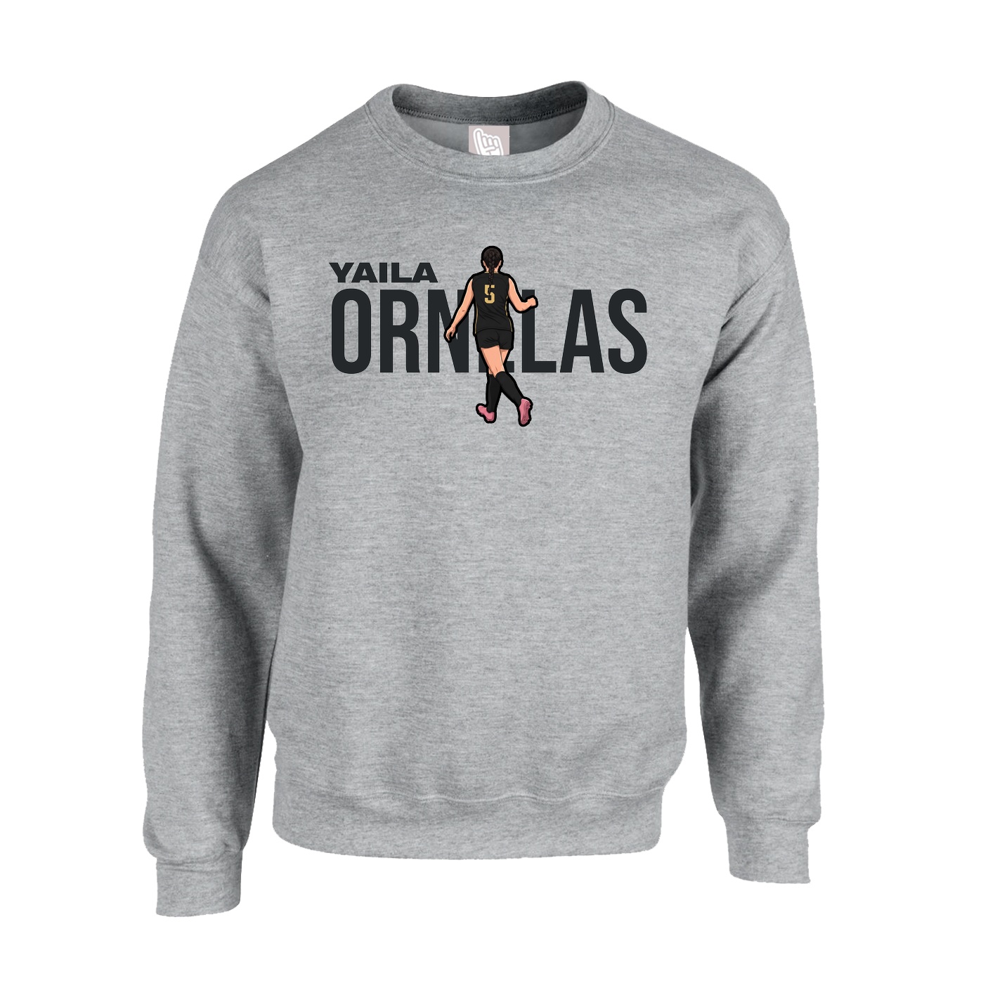 Fleece Crew — Player Name in Grey