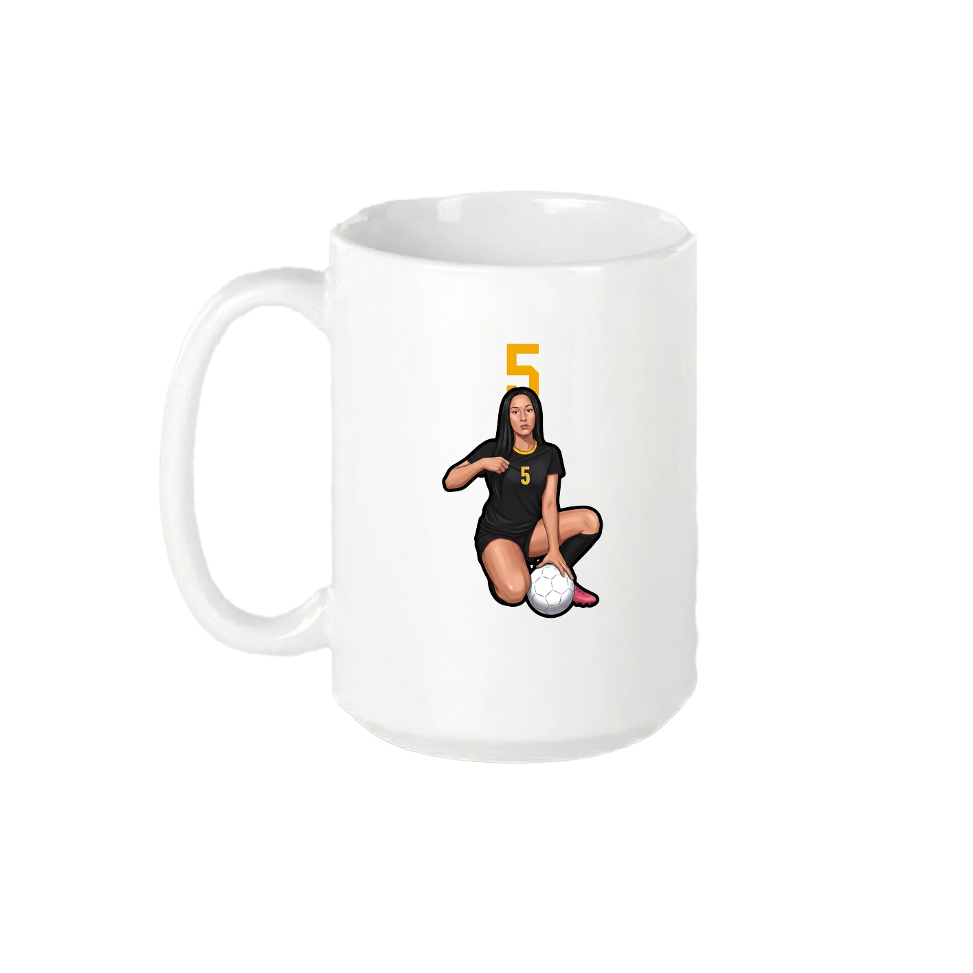 15oz Coffee Mug — Number Top in White