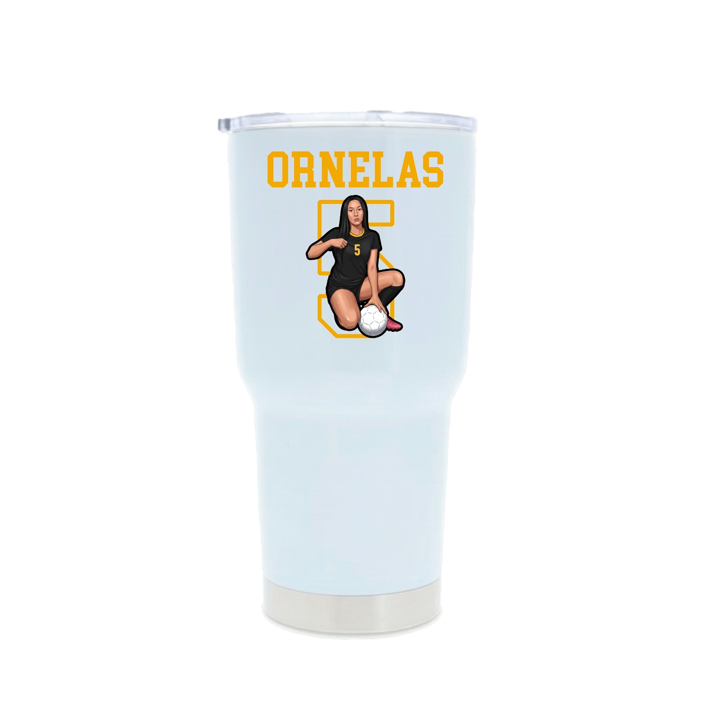 30oz Stainless Steel Tumbler — Shirsey in White