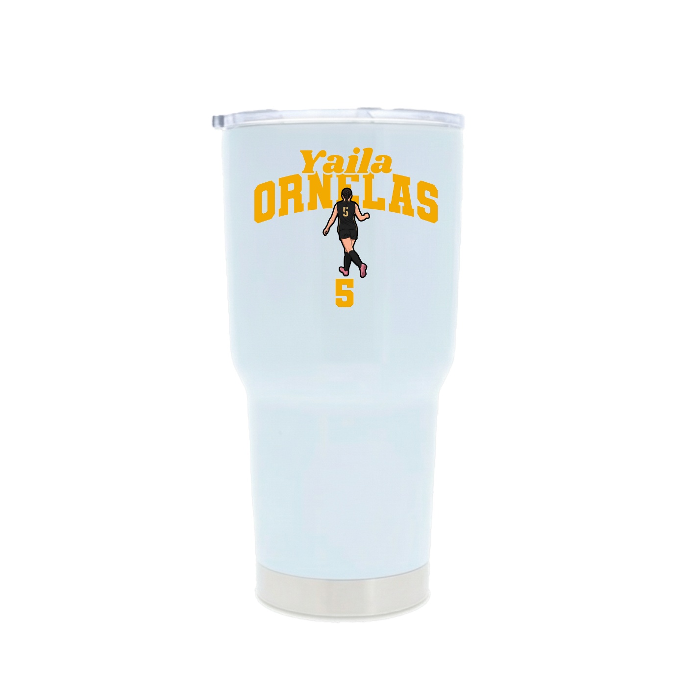 30oz Stainless Steel Tumbler — Signature Arch in White