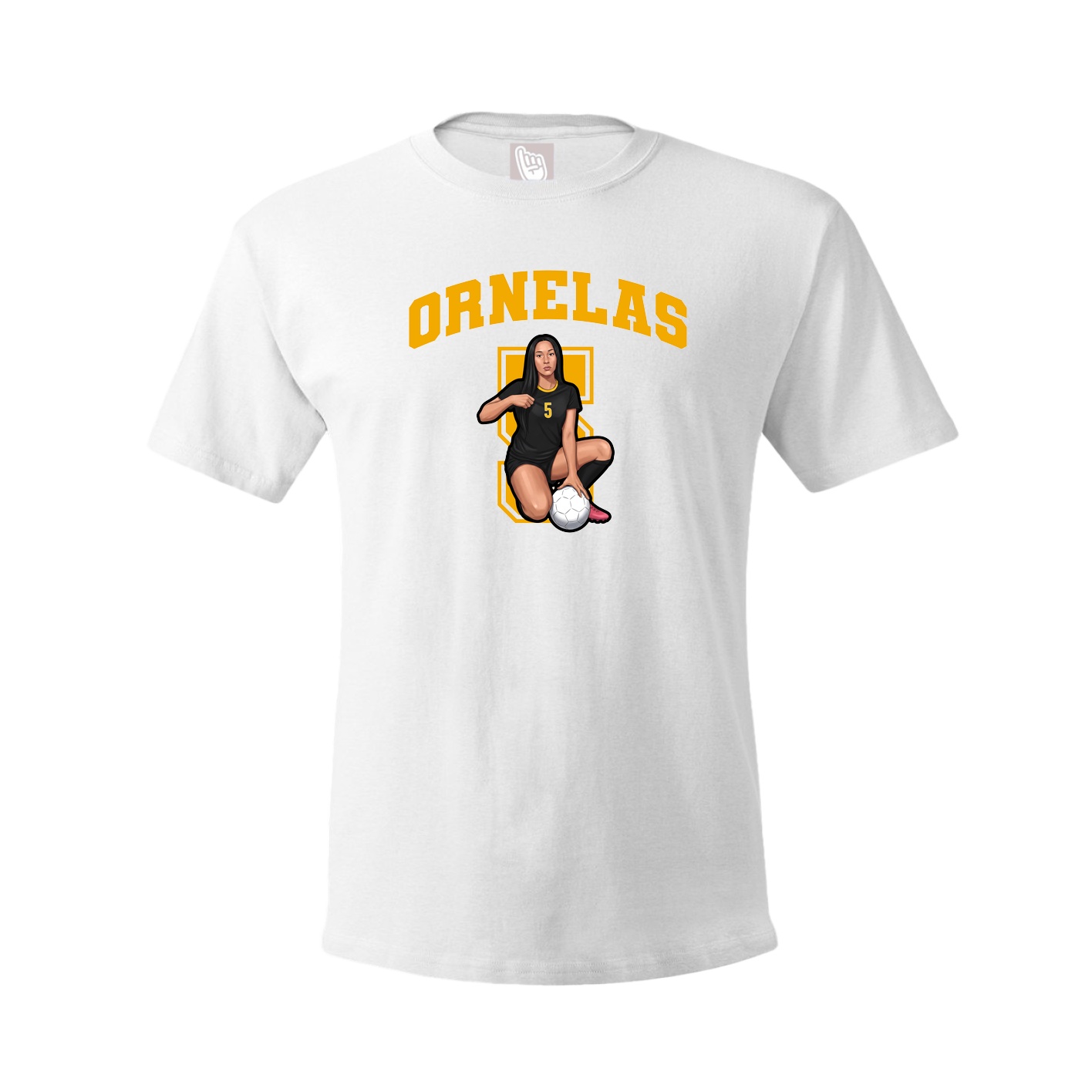 Youth Tee — Number in White