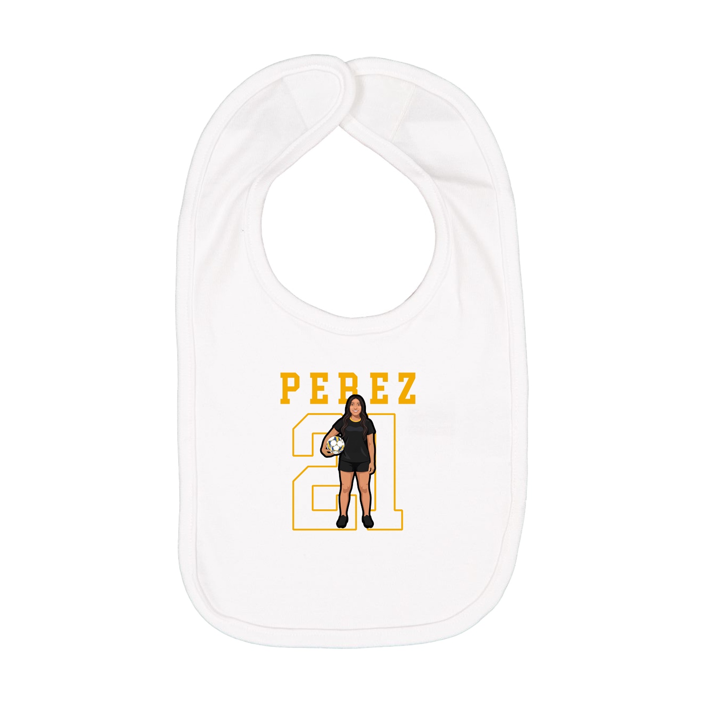 Infant Bib — Shirsey in White