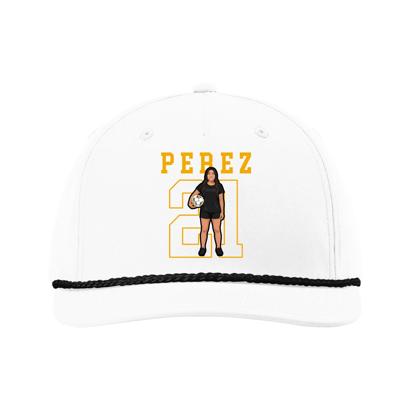 Five-Panel Classic Rope Cap — Shirsey in White