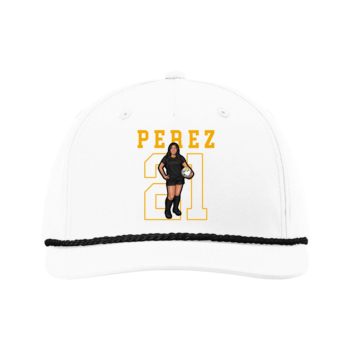 Five-Panel Classic Rope Cap — Shirsey in White