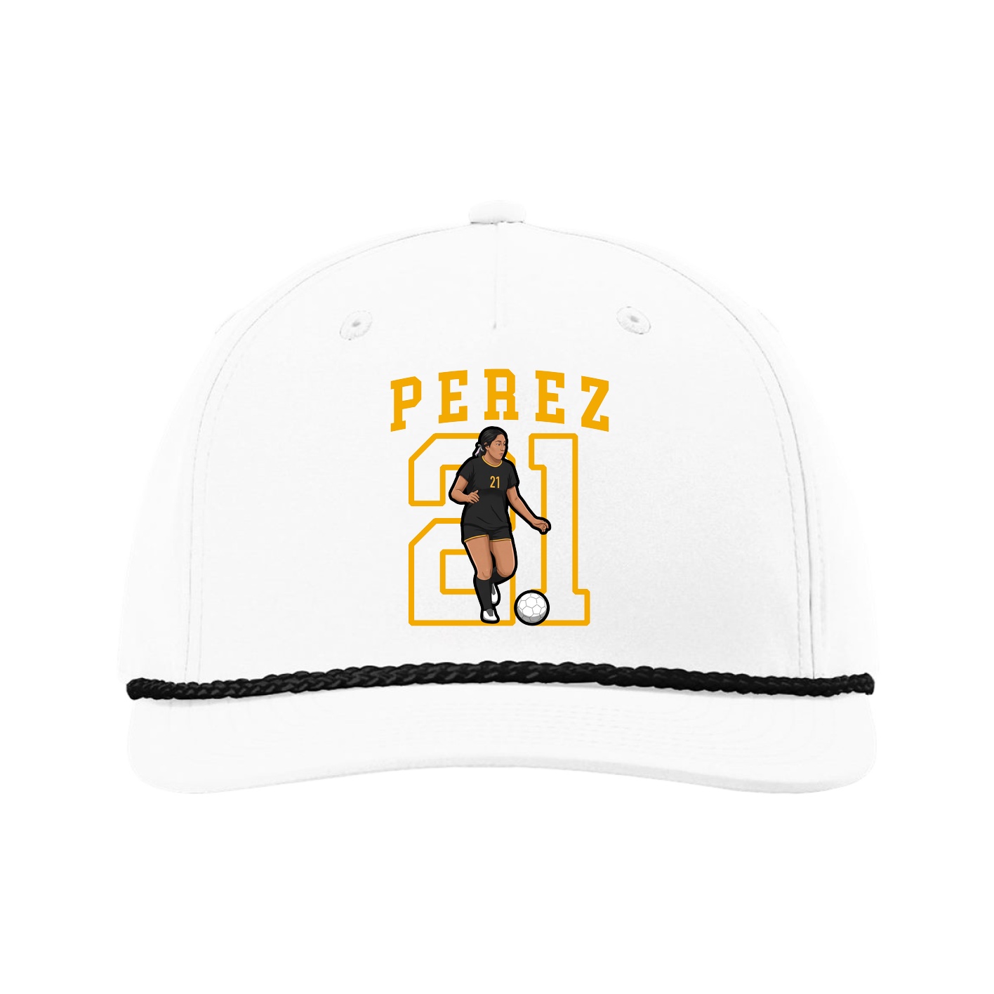 Five-Panel Classic Rope Cap — Shirsey in White