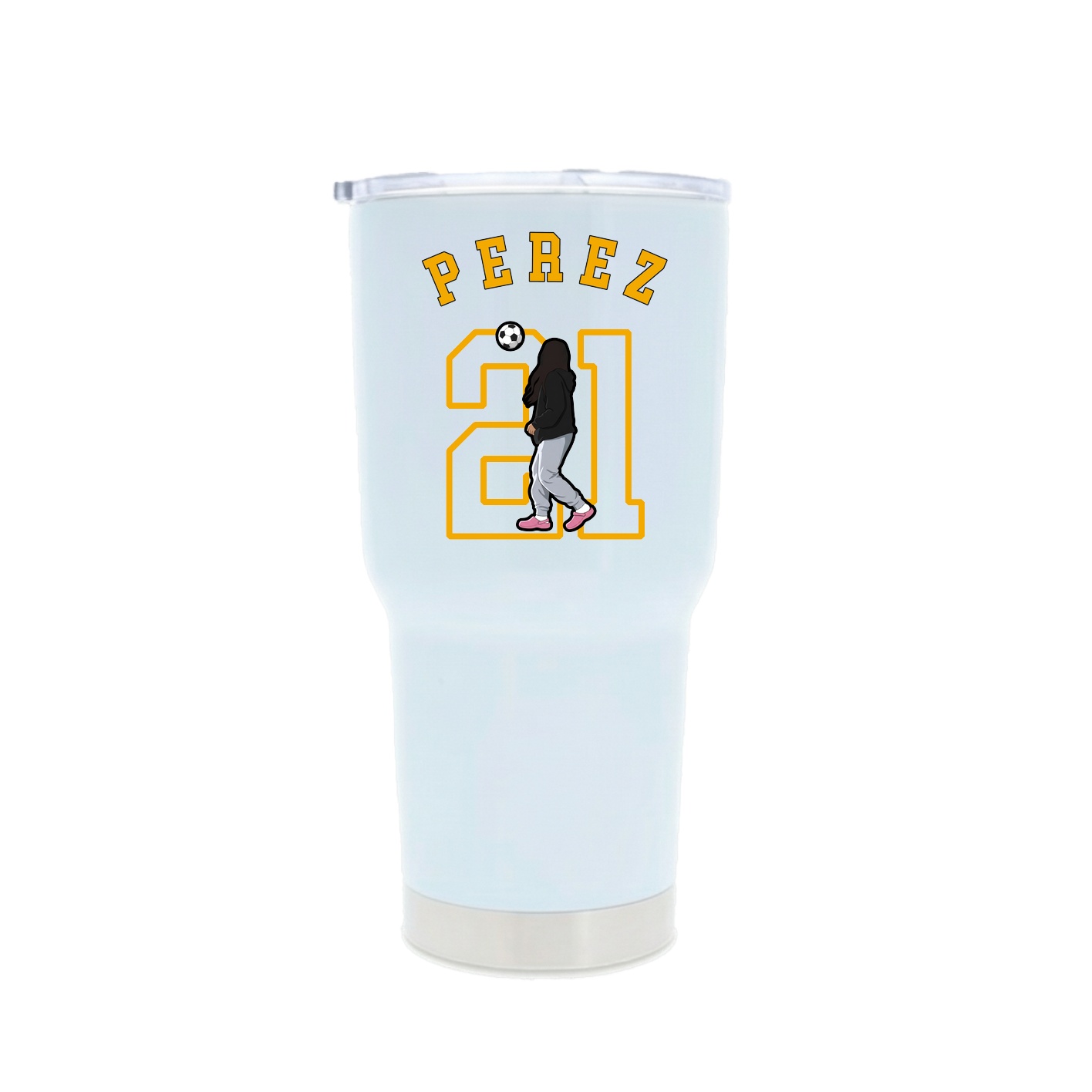 30oz Stainless Steel Tumbler — Shirsey Arch in White