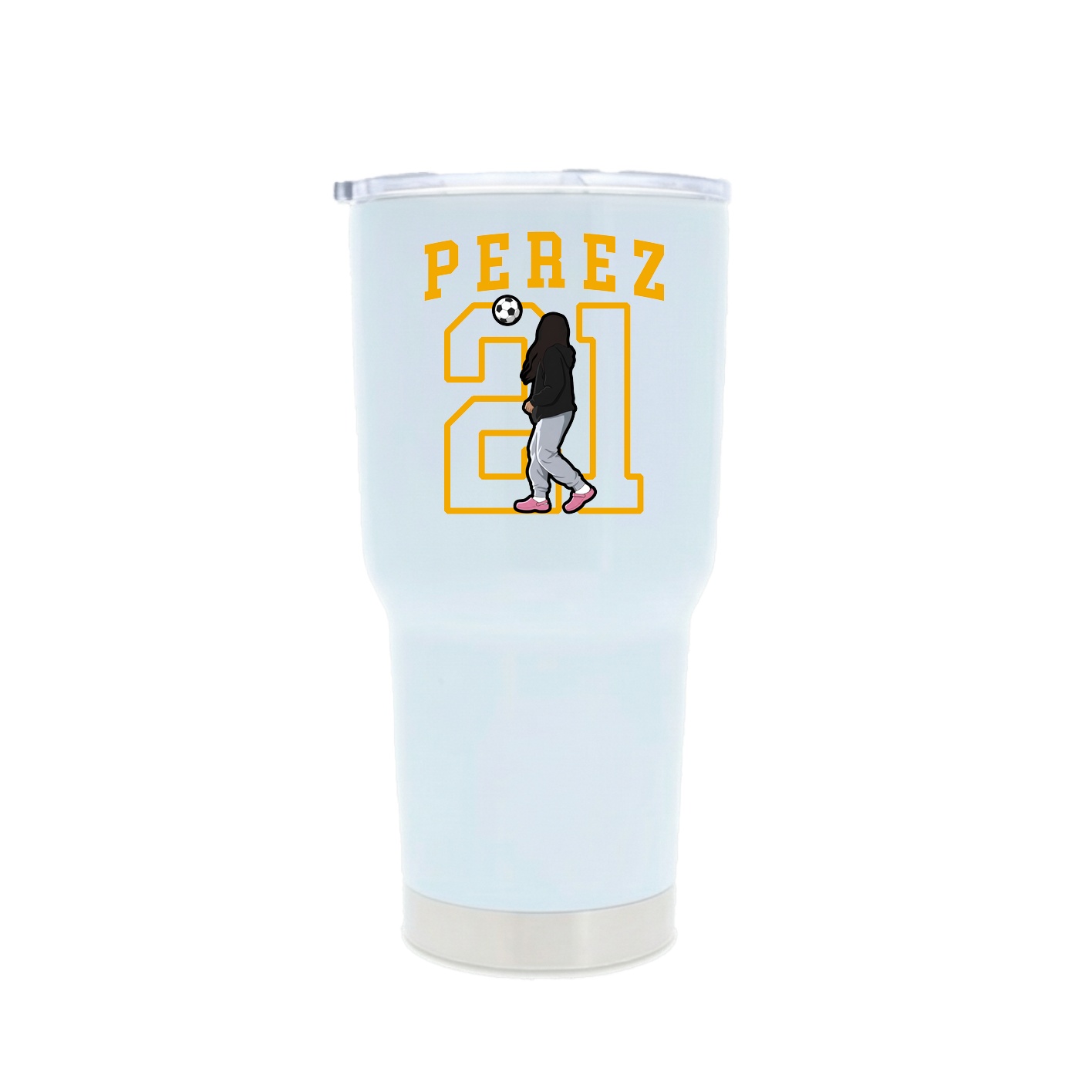 30oz Stainless Steel Tumbler — Shirsey in White
