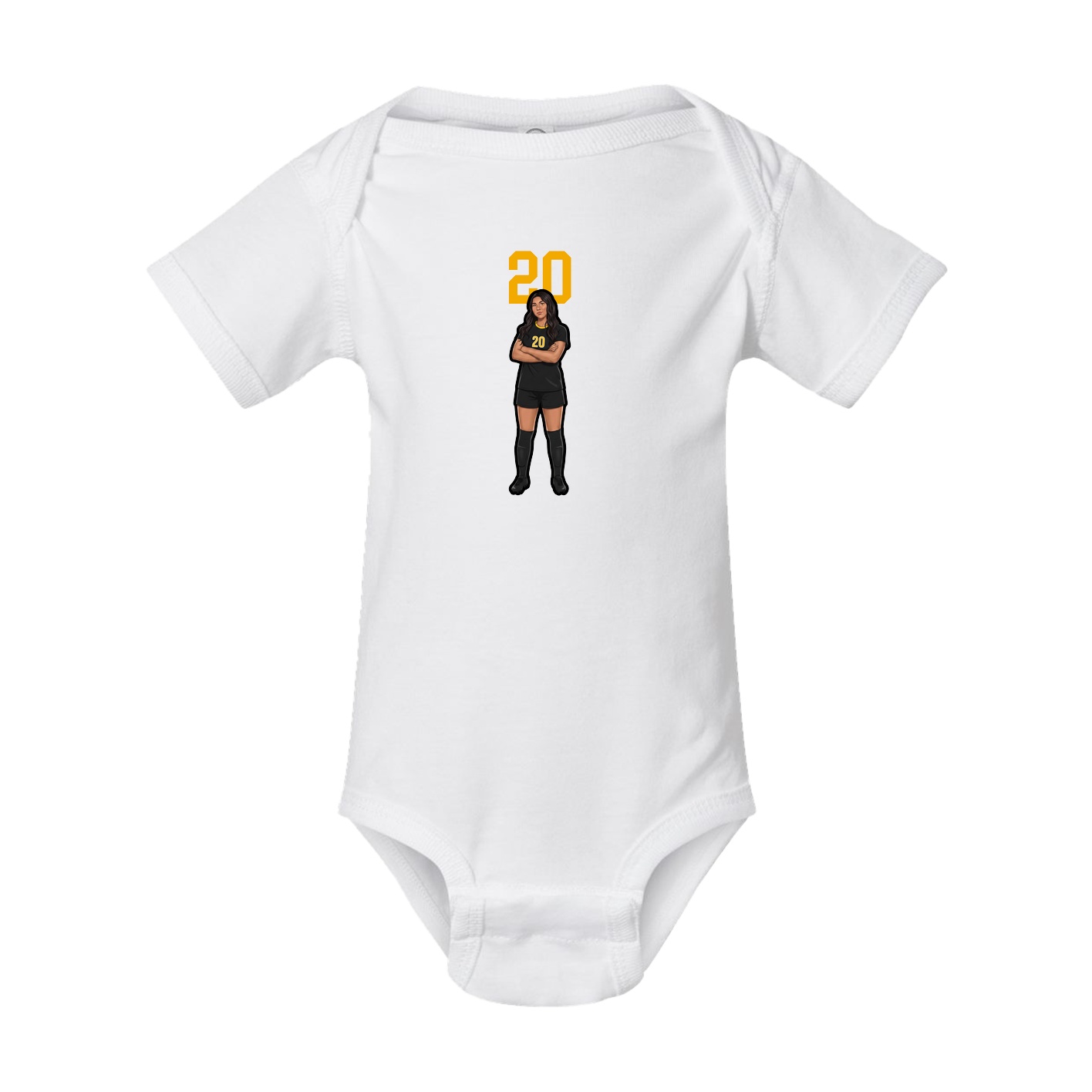 Baby Onesie — Number Top in White