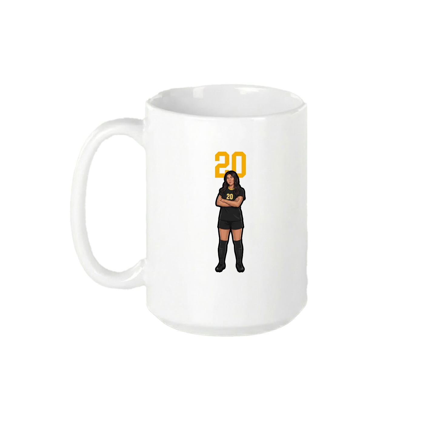 15oz Coffee Mug — Number Top in White