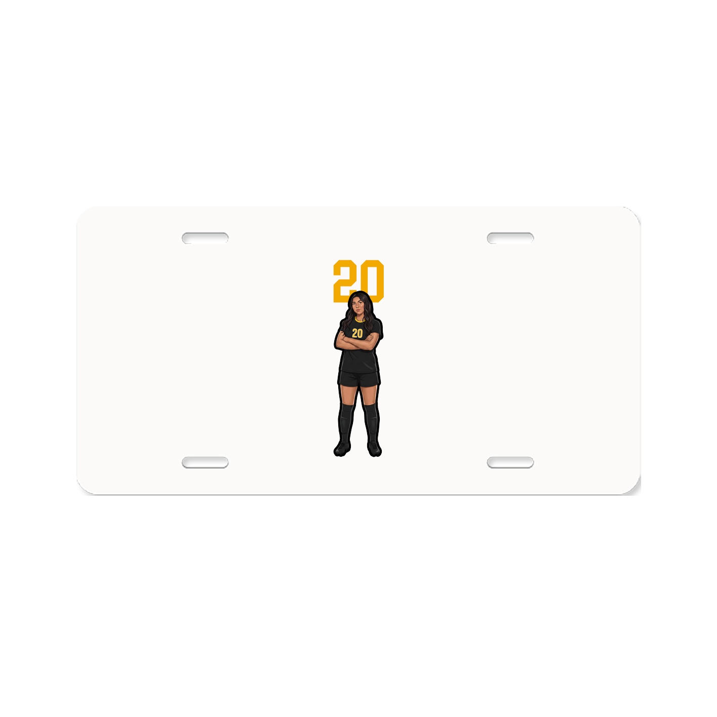 License Plate — Number Top in Classic
