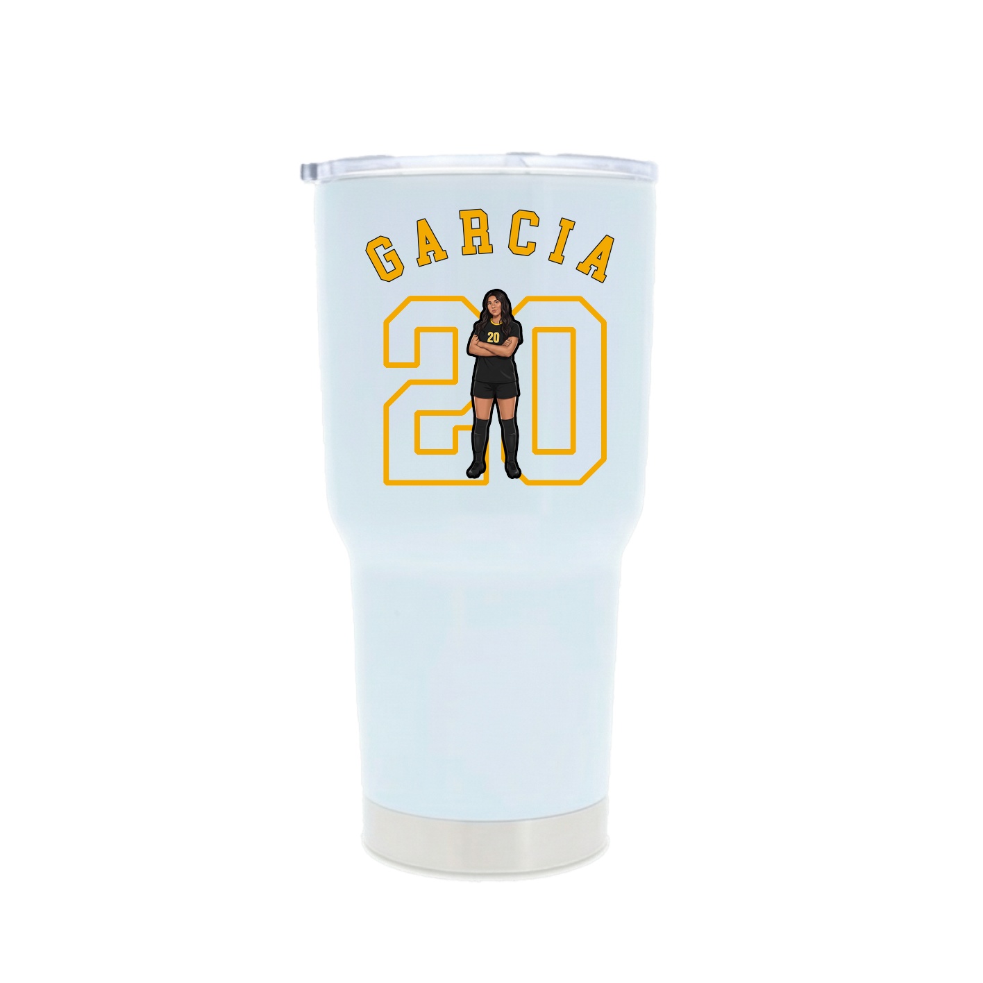 30oz Stainless Steel Tumbler — Shirsey Arch in White