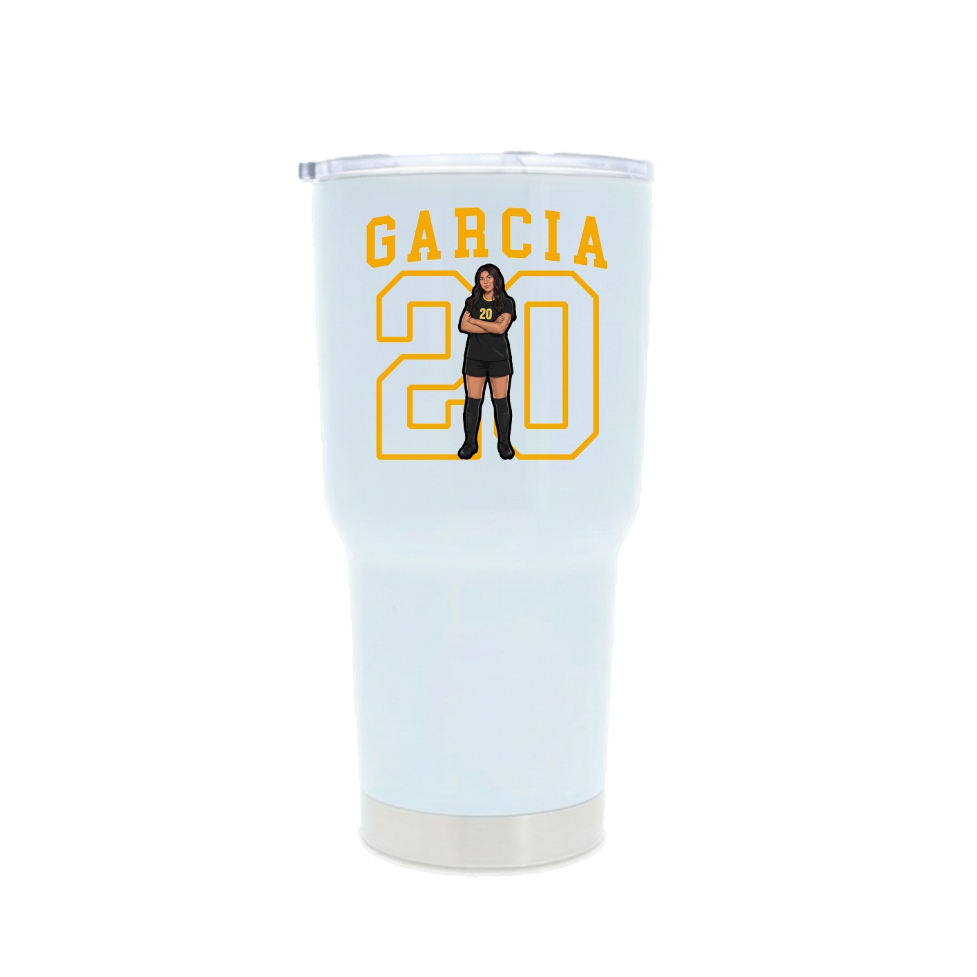 30oz Stainless Steel Tumbler — Shirsey in White