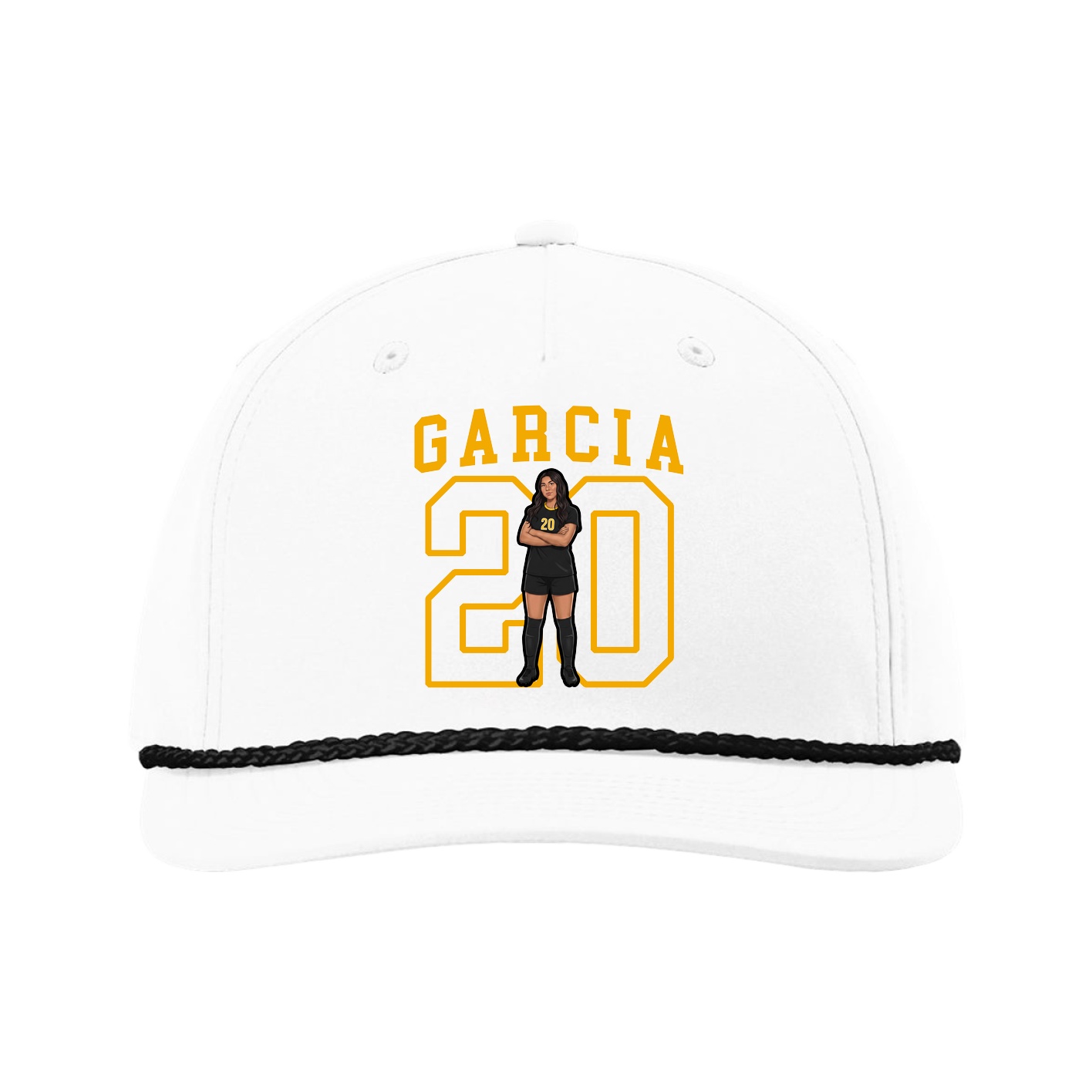 Five-Panel Classic Rope Cap — Shirsey in White