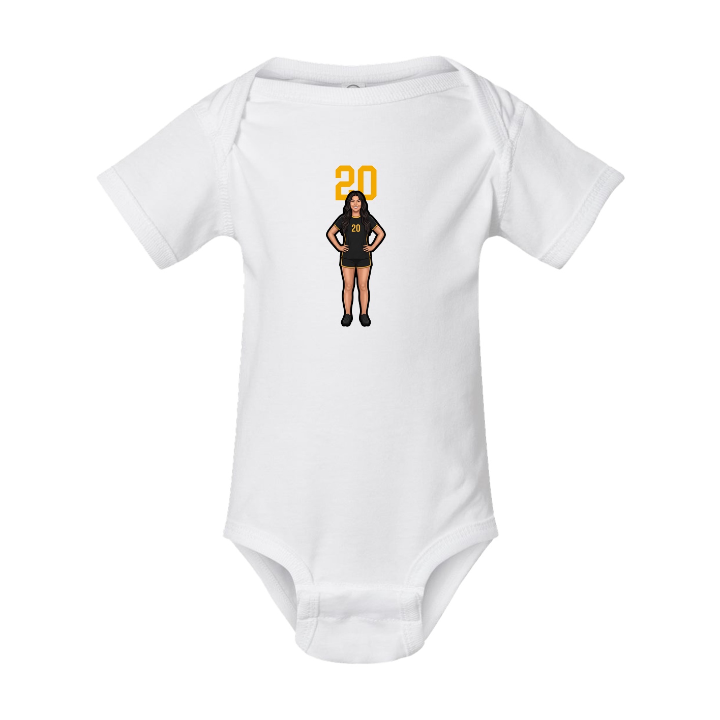Baby Onesie — Number Top in White