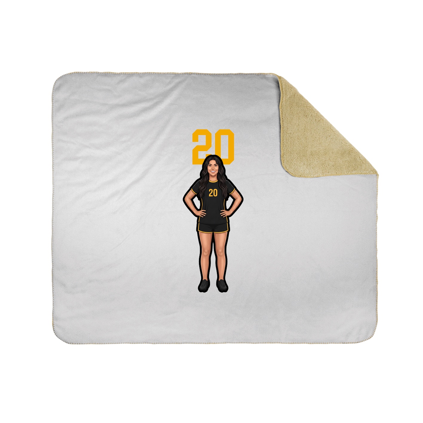Throw Blanket — Number Top in White
