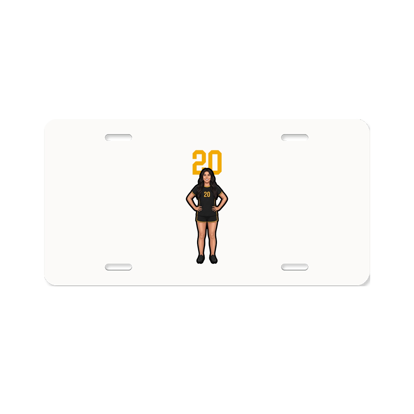 License Plate — Number Top in Classic