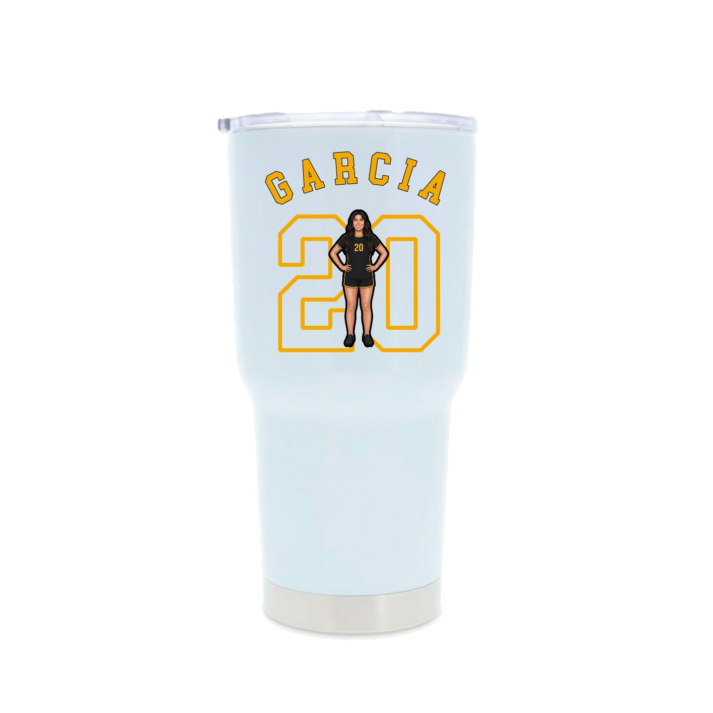 30oz Stainless Steel Tumbler — Shirsey Arch in White