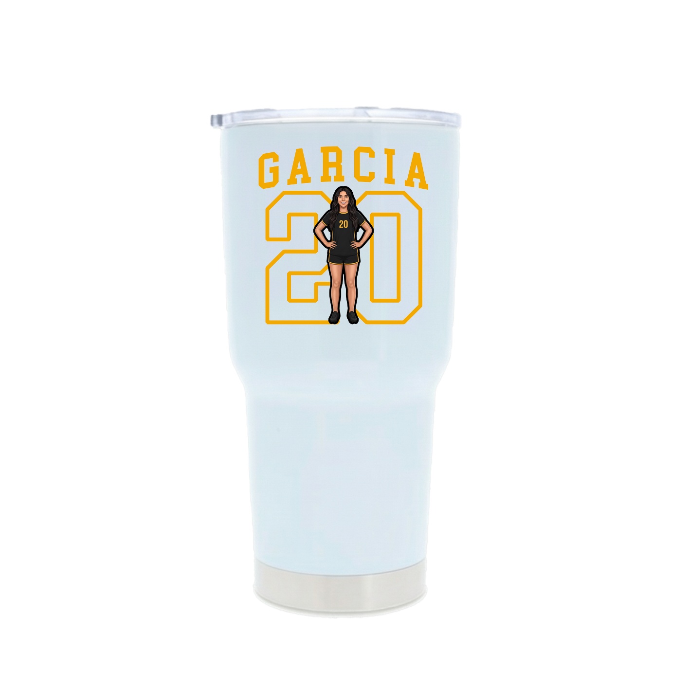30oz Stainless Steel Tumbler — Shirsey in White